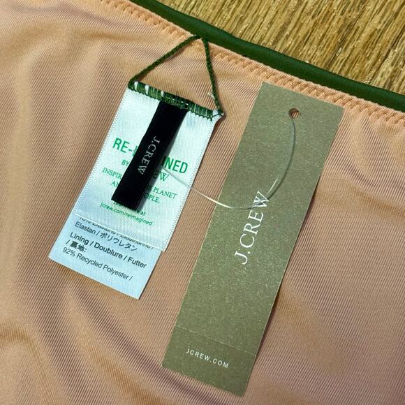 J. Crew Green Curved Waist Cheeky Bikini Bottom Size 2X - Picture 5 of 6